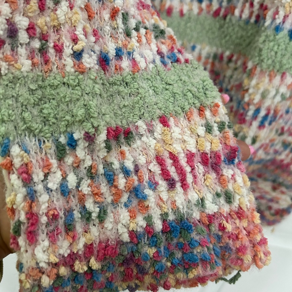 Umgee Women's Cream and Pastel Knit Sweater - Picture 3 of 3